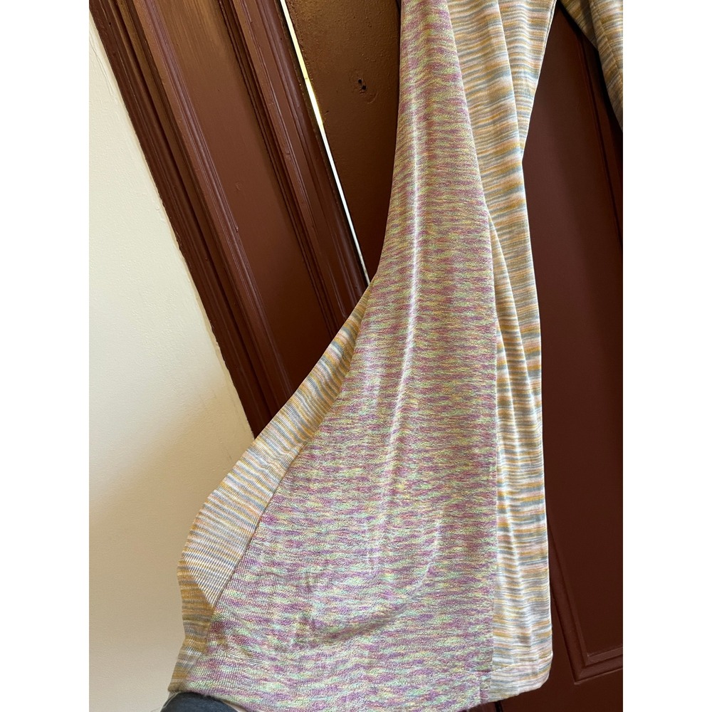Vintage Missoni 100% Silk Knit 2 Piece Set Pants Top Orange Lilac Multi Italy - Picture 4 of 9